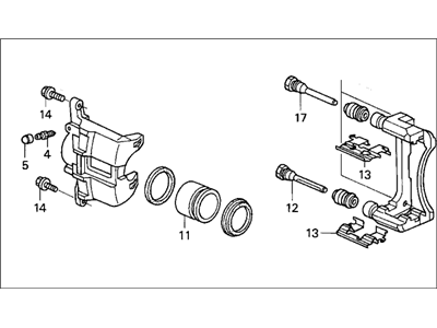 2003 Honda Accord Brake Caliper - 45018-SDB-A00RM