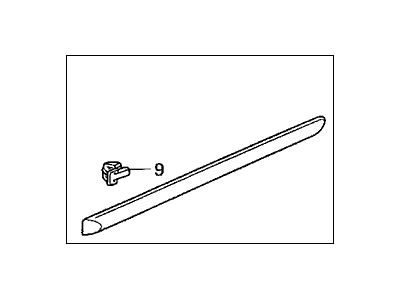 Honda 75303-SDA-A11ZB Protector, R. RR. Door *B96P* (ETERNAL BLUE PEARL)