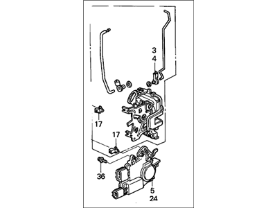 Honda 72150-SDA-A02 Lock Assembly, Left Front Power Door