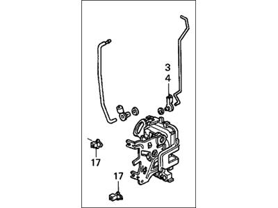 Honda 72110-SDA-A32 Lock Assembly, Right Front Door (Manual)