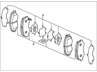 Honda 45022-SDB-A11 Set Pad Front (17Cl