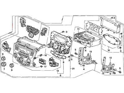 Honda 39050-SDA-A62ZA Module Assy., Center *NH482L* (UA BLACK METALLIC)