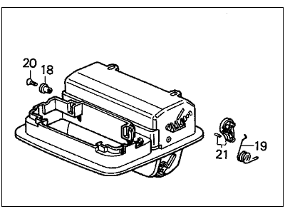 Honda 83250-SDC-A02ZB Console Assy., Roof *YR239L* (KI IVORY)