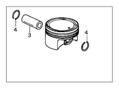 Honda 13030-RAA-A00 Piston Set (Over Size) (0.25)