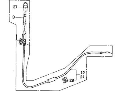 Honda 72675-SDC-305ZA Cable Set, L. RR. Door Lock *NH167L* (GRAPHITE BLACK)