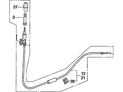 Honda 72675-SDA-305ZA Cable Set, L. RR. Door Lock *NH167L* (GRAPHITE BLACK)