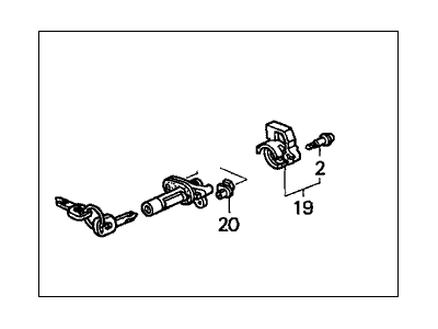 Honda 74861-SDA-A01 Cylinder, Trunk