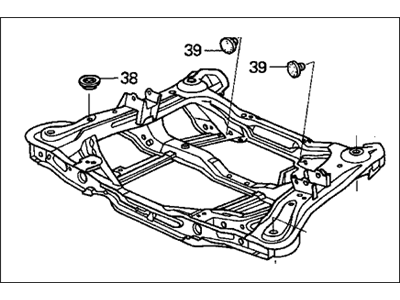 2007 Honda Accord Rear Crossmember - 50350-SDC-A10