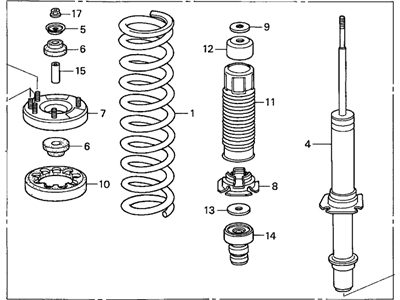 Honda 51602-SDA-A22 Shock Absorber Assembly, Left Front