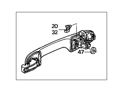 2005 Honda Accord Hybrid Door Handle - 72180-SDA-A41ZH