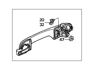 2003 Honda Accord Door Handle - 72180-SDA-A01ZC