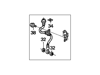 Honda 01465-SDA-A01 Hose Set, Left Front Brake