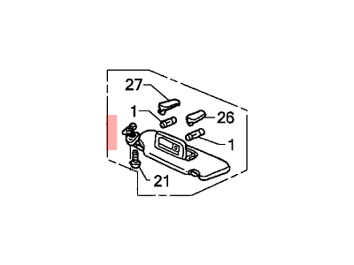 2003 Honda Accord Sun Visor - 83230-SDB-A01ZB