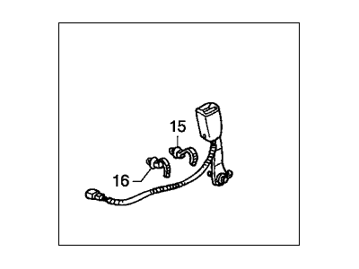 Honda 04816-SDA-A72ZB Buckle Set, L. FR. Seat Belt *NH361L* (CF GRAY)