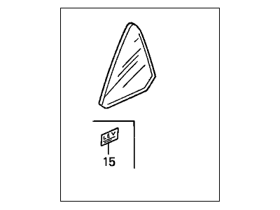 Honda 73455-SDA-L10 Glass Assy., L. RR. Door Quarter