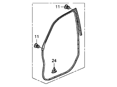 Honda 72310-SJC-A01 Weatherstrip, R. FR. Door