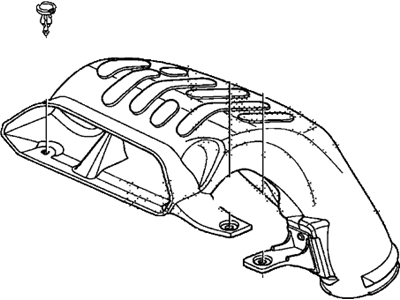 Honda 17243-RJE-A00 Tube B, Air Inlet