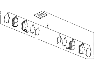 Honda 43022-TK4-A00 Pad Set, Rear