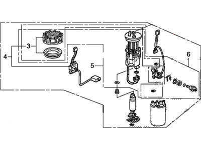 Honda 17045-SJC-A01 Set, Fuel Pump Module