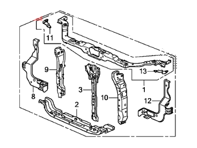 Honda 60400-SJC-A01ZZ Bulkhead, Front