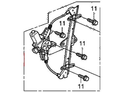 Honda 72210-SJC-A01 Regulator Assembly, Right Front Door Power