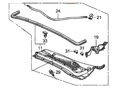 Honda 74210-SJC-A00 Cowl Top Assy., FR. (Driver Side)