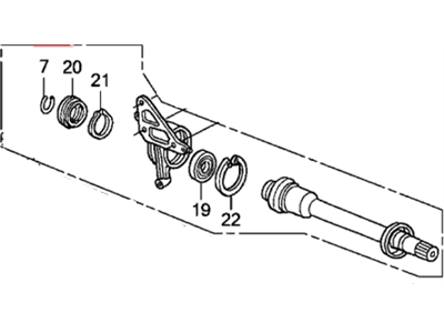 Honda 44500-SJC-A00 Shaft Assembly, Half