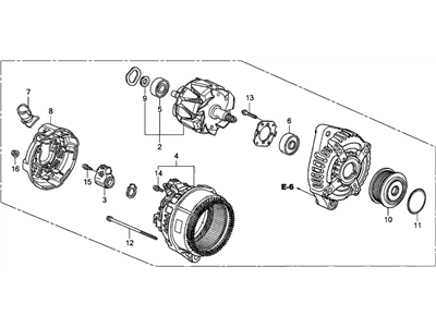 Honda 31100-RV0-A01 Alternator Assembly (Csj24) (Denso)