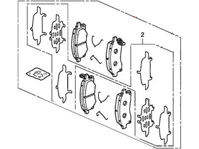 Honda 45022-SJP-A00 Pad Set, Front