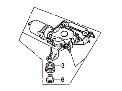 Honda 76505-SJC-A02 Motor, Front Wiper