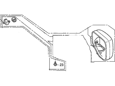 Honda 76254-SJC-A11ZU Housing Set, L. *NH797M* (MODERN STEEL METALLIC)