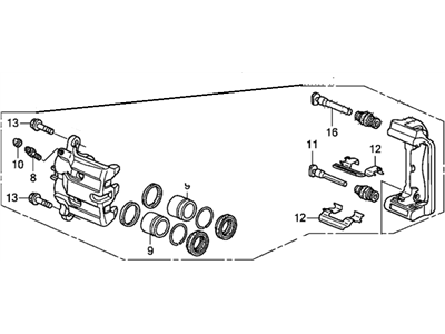 2013 Honda Ridgeline Brake Caliper - 45018-SJC-A02RMN