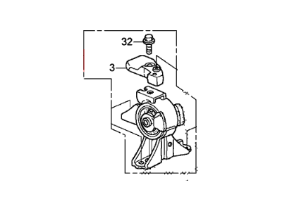 Honda 50820-SJC-A01 Rubber Assy., Engine Side Mounting