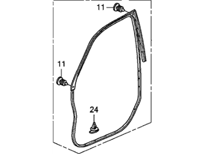 Honda 72350-SJC-A01 Weatherstrip, L. FR. Door