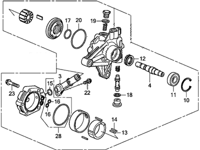2014 Honda Pilot Power Steering Pump - 06561-RN0-316RM