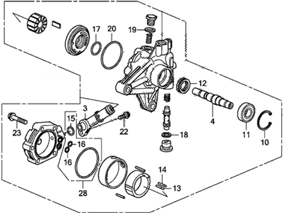 2012 Honda Pilot Power Steering Pump - 06561-RN0-316RM