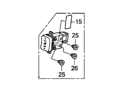 Honda 35650-SJC-A01ZB Switch Assembly, Driver Side Heated Seat (Dark Gray)