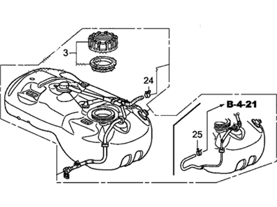 Honda 17044-SJC-A01 Tank Set, Fuel