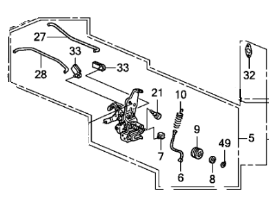 Honda 68741-SJC-305 Hinge Set., R. Tailgate (Lower)