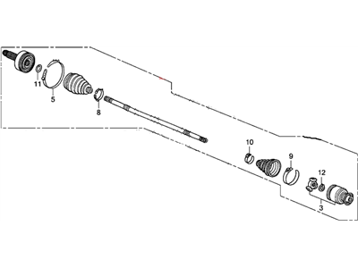 Honda 44305-SJC-A11 Driveshaft Assembly, Passenger Side