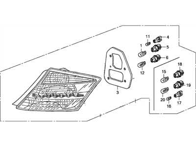 Honda 33550-TE0-A11 Taillight Assy., L.