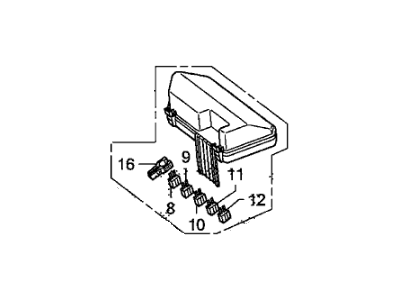 Honda 38256-TA0-A02 Cover,Relay Box(Upper)