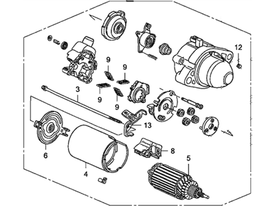 Honda 31200-R40-A01RM Starter Motor Assembly (Reman)