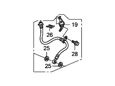 Honda 01465-TA0-A00 Hose Set, Left Front Brake