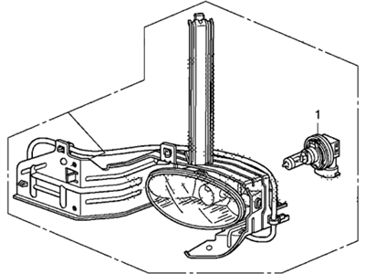 Honda 33901-TE0-305 Foglight Unit, Passenger Side