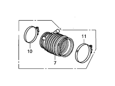 Honda 04010-R72-305 Tube Set, Air Flow