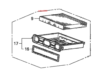 Honda 80290-SDA-A01 Filter Assembly, Air Conditioner