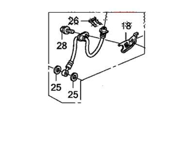 Honda 01464-TA0-A00 Hose Set, Right Front Brake