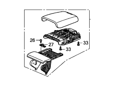 Honda 83450-TA0-A01ZA Armrest Assembly, Console (Graphite Black)