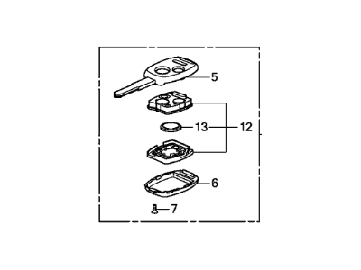 Honda 35118-SZT-A00 Key, Immobilizer & Keyless (Blank)